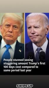 Headline: Public Reacts to Trump’s First 100 Days: $220 Billion Spending Jump Despite Efficiency Pledges